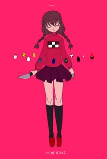 不少日式冒险类RPG主角都会使用菜刀攻击，例如《梦日记》的附窗子